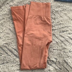 Pastel pink butt enhancer leggings